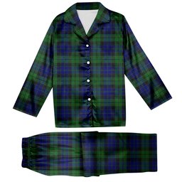 ScotsTee Shop Scottish MacKay 1819 Tartan Pajama Satin Velvet Flannel Pajama Set