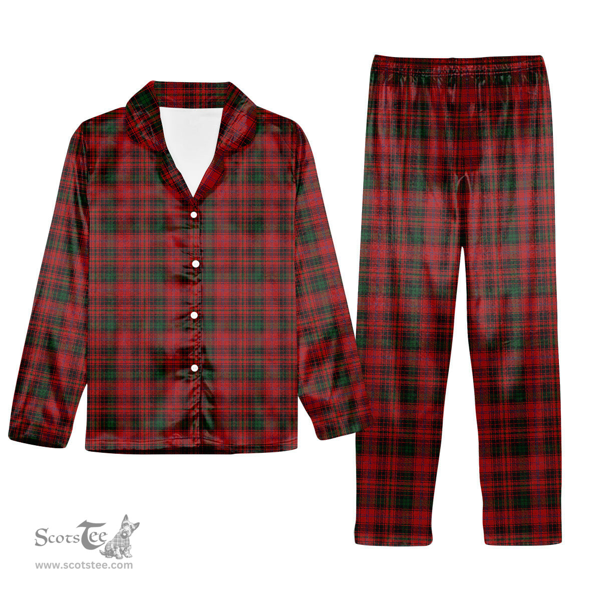 ScotsTee Shop Scottish MacInroy 2 Tartan Pajama Satin Velvet Flannel Pajama Set