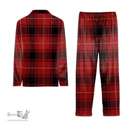 ScotsTee Shop Scottish MacIvor Modern Tartan Pajama Satin Velvet Flannel Pajama Set