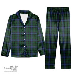 ScotsTee Shop Scottish MacIntyre Tartan Pajama Satin Velvet Flannel Pajama Set