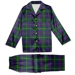 ScotsTee Shop Scottish MacIntyre Inglis Tartan Pajama Satin Velvet Flannel Pajama Set