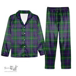 ScotsTee Shop Scottish MacIntyre Inglis Tartan Pajama Satin Velvet Flannel Pajama Set