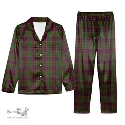 ScotsTee Shop Scottish MacIntyre and Glenorchy Tartan Pajama Satin Velvet Flannel Pajama Set