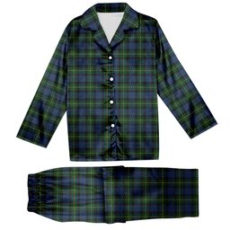 ScotsTee Shop Scottish MacKay Bonner Tartan Pajama Satin Velvet Flannel Pajama Set