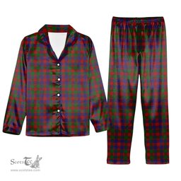 ScotsTee Shop Scottish MacGowan Tartan Pajama Satin Velvet Flannel Pajama Set