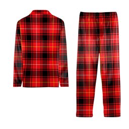 ScotsTee Shop Scottish MacIver Modern SC Tartan Pajama Satin Velvet Flannel Pajama Set