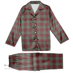 ScotsTee Shop Scottish MacGregor Hunting Ancient Tartan Pajama Satin Velvet Flannel Pajama Set