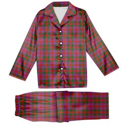 ScotsTee Shop Scottish MacGowan Portrait Ancient Tartan Pajama Satin Velvet Flannel Pajama Set