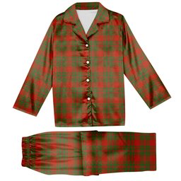 ScotsTee Shop Scottish MacIntosh Red Ancient Tartan Pajama Satin Velvet Flannel Pajama Set