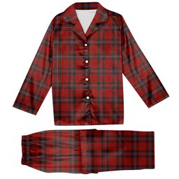 ScotsTee Shop Scottish MacIngust Tartan Pajama Satin Velvet Flannel Pajama Set