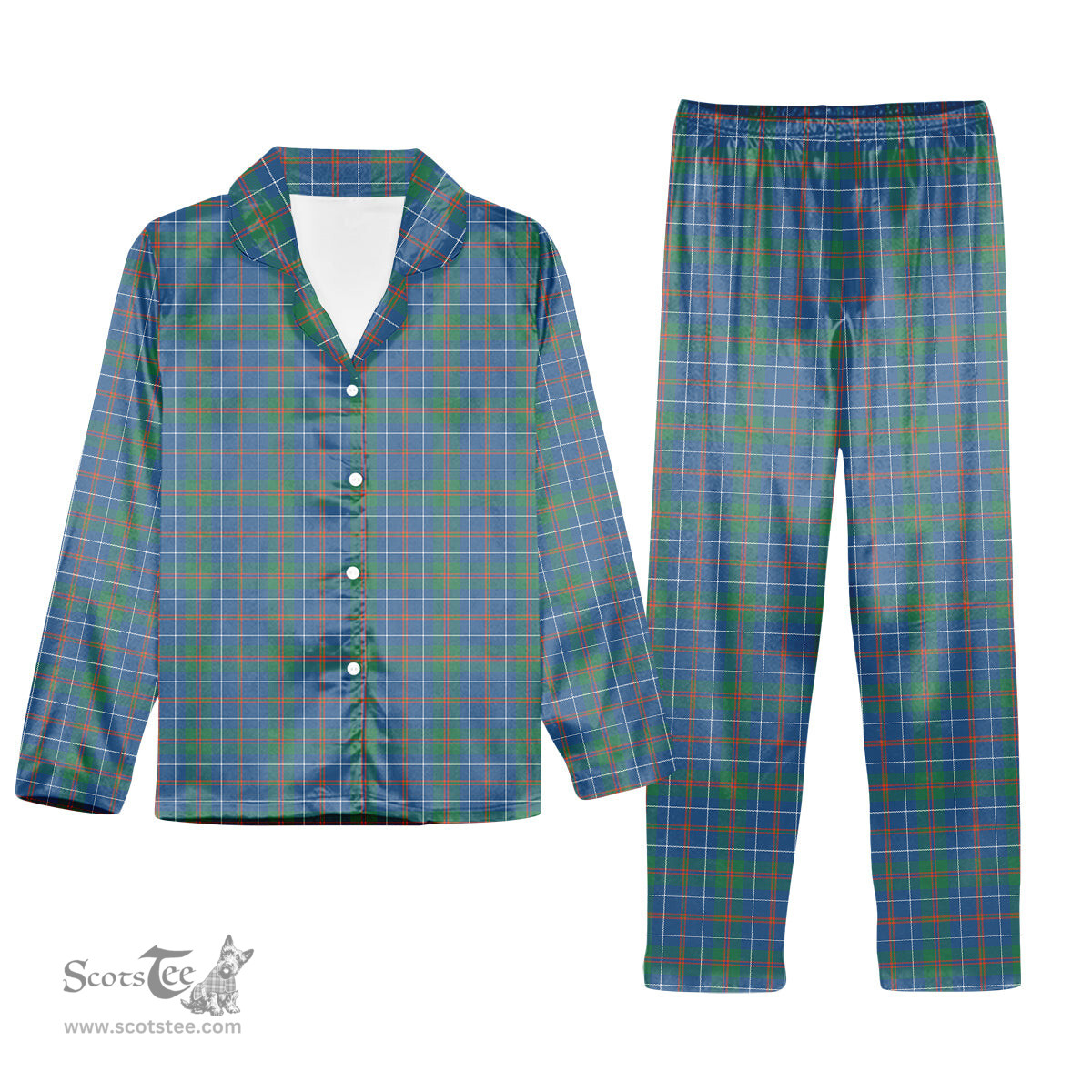 ScotsTee Shop Scottish MacHardy Ancient SC Tartan Pajama Satin Velvet Flannel Pajama Set