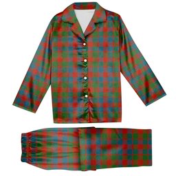 ScotsTee Shop Scottish MacGowan Ancient Tartan Pajama Satin Velvet Flannel Pajama Set