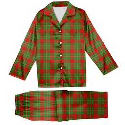 ScotsTee Shop Scottish MacGregor Modern SC Tartan Pajama Satin Velvet Flannel Pajama Set