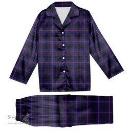 ScotsTee Shop Scottish MacIver of Strome Tartan Pajama Satin Velvet Flannel Pajama Set