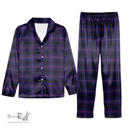 ScotsTee Shop Scottish MacIver of Strome Tartan Pajama Satin Velvet Flannel Pajama Set