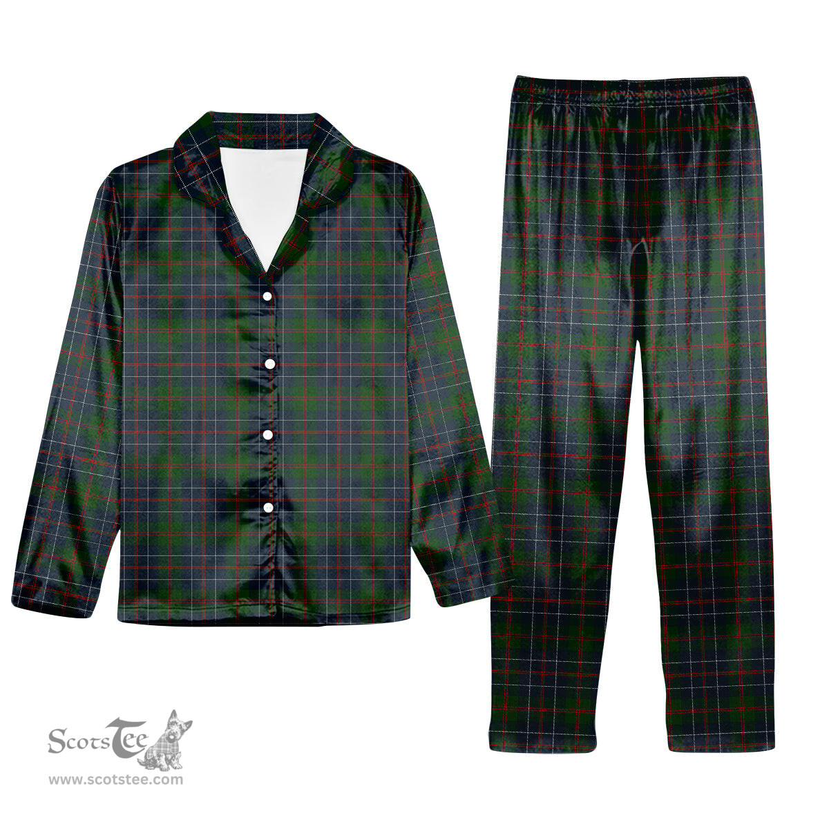 ScotsTee Shop Scottish MacHardy Tartan Pajama Satin Velvet Flannel Pajama Set