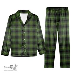 ScotsTee Shop Scottish MacIver Hunting Tartan Pajama Satin Velvet Flannel Pajama Set