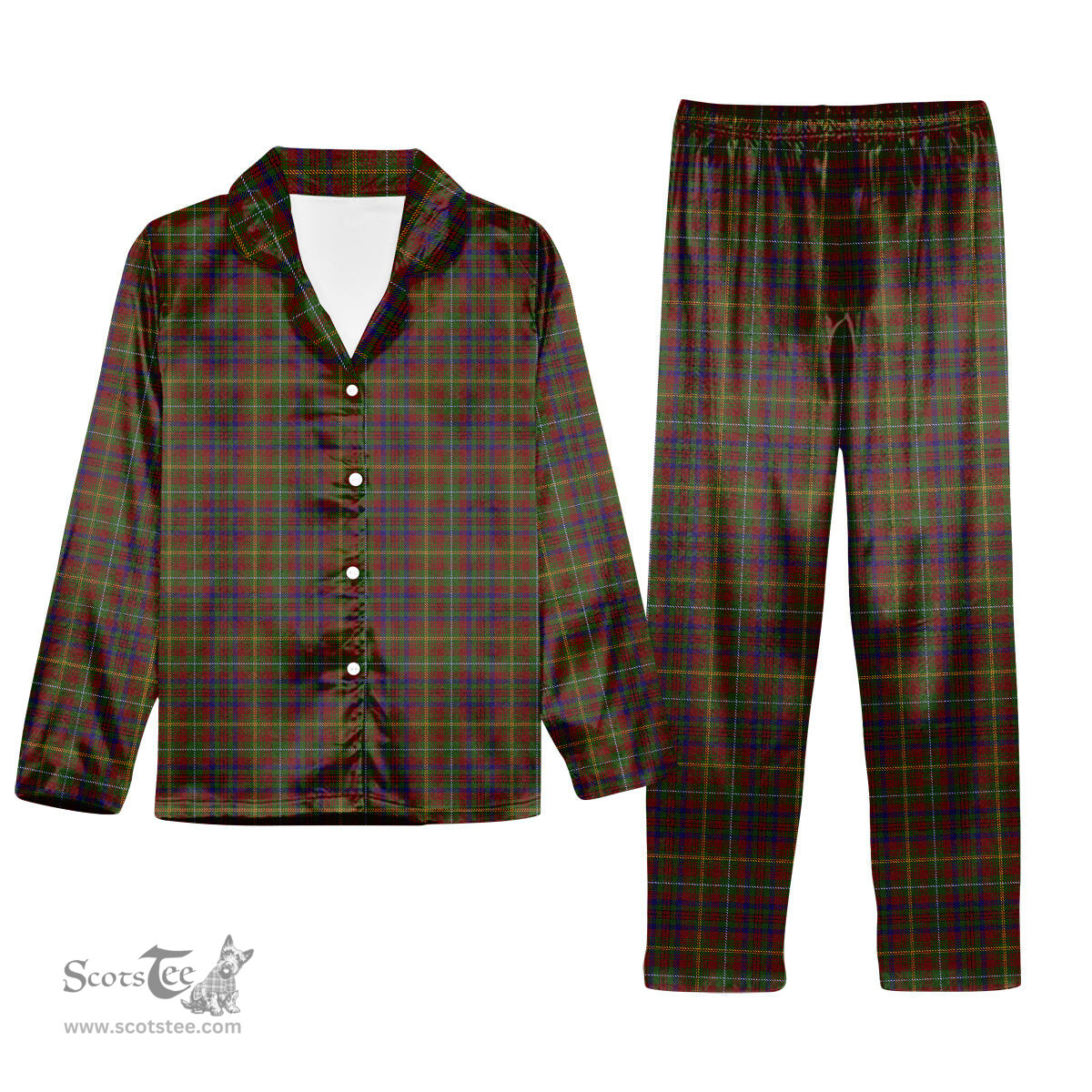 ScotsTee Shop Scottish MacMaster Canada Tartan Pajama Satin Velvet Flannel Pajama Set
