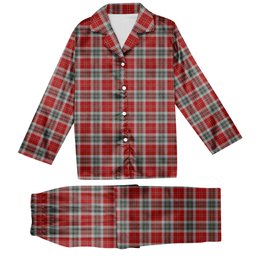 ScotsTee Shop Scottish MacLean of Duart Dress 2 Tartan Pajama Satin Velvet Flannel Pajama Set
