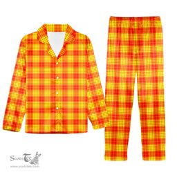 ScotsTee Shop Scottish MacMillan Tartan Pajama Satin Velvet Flannel Pajama Set