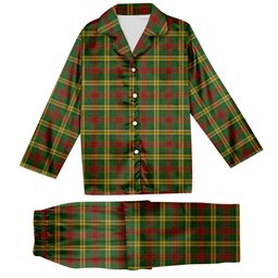 ScotsTee Shop Scottish MacMillan 1946 Tartan Pajama Satin Velvet Flannel Pajama Set