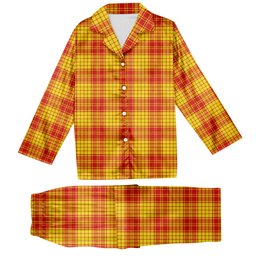 ScotsTee Shop Scottish MacMillan Dress Modern Tartan Pajama Satin Velvet Flannel Pajama Set