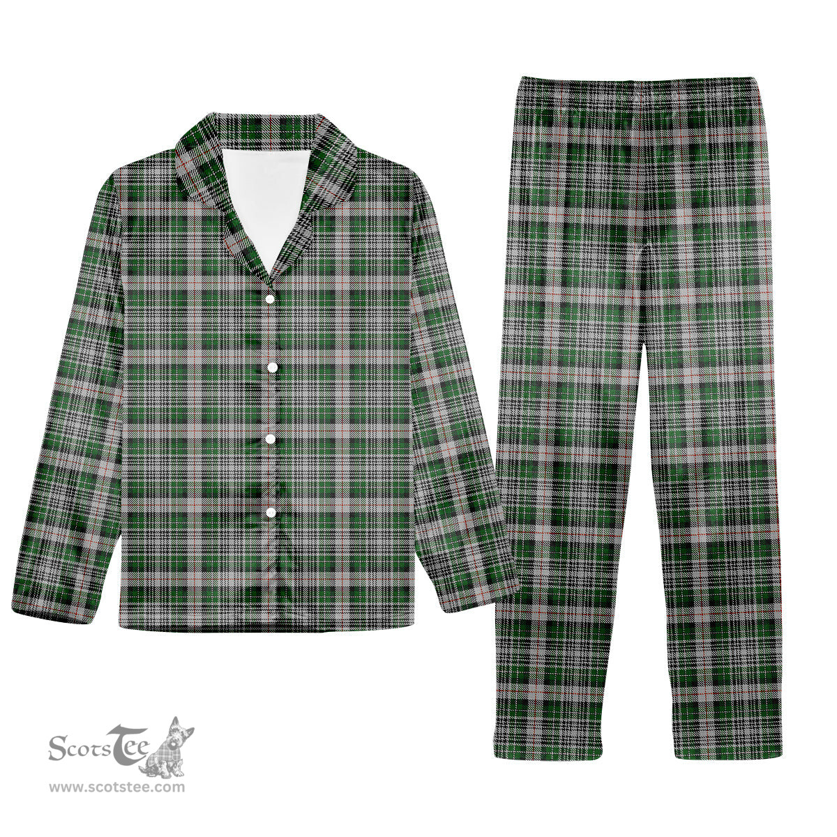 ScotsTee Shop Scottish MacKenzie MacGregor-Hastie Tartan Pajama Satin Velvet Flannel Pajama Set