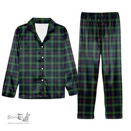ScotsTee Shop Scottish MacLeod of Skye Modern Tartan Pajama Satin Velvet Flannel Pajama Set