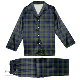 ScotsTee Shop Scottish MacLaren Tartan Pajama Satin Velvet Flannel Pajama Set