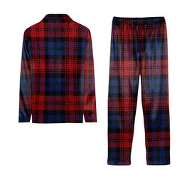 ScotsTee Shop Scottish MacLachlan Modern Tartan Pajama Satin Velvet Flannel Pajama Set