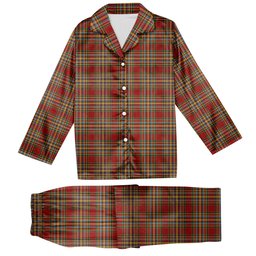 ScotsTee Shop Scottish MacKintosh Chief Tartan Pajama Satin Velvet Flannel Pajama Set