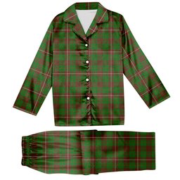 ScotsTee Shop Scottish MacKinnon Hunting Modern Tartan Pajama Satin Velvet Flannel Pajama Set