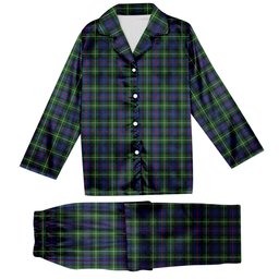 ScotsTee Shop Scottish MacKenzie Modern SC Tartan Pajama Satin Velvet Flannel Pajama Set