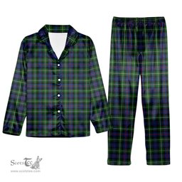 ScotsTee Shop Scottish MacKenzie Modern SC Tartan Pajama Satin Velvet Flannel Pajama Set