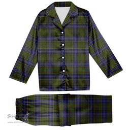 ScotsTee Shop Scottish MacMillan Hunting 2 Tartan Pajama Satin Velvet Flannel Pajama Set