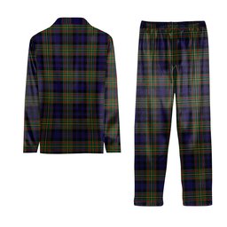 ScotsTee Shop Scottish MacLellan Modern Tartan Pajama Satin Velvet Flannel Pajama Set