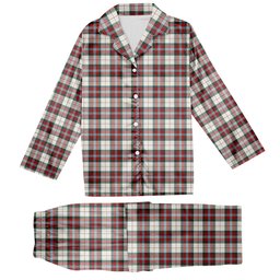 ScotsTee Shop Scottish MacLean Dress Modern Tartan Pajama Satin Velvet Flannel Pajama Set