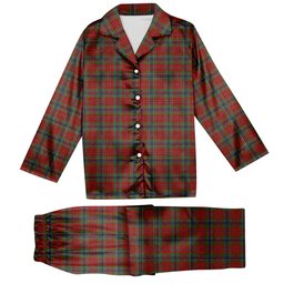 ScotsTee Shop Scottish MacLean of Duart Tartan Pajama Satin Velvet Flannel Pajama Set
