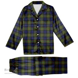 ScotsTee Shop Scottish MacLaren Modern Tartan Pajama Satin Velvet Flannel Pajama Set