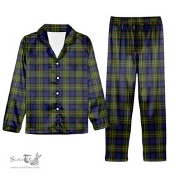 ScotsTee Shop Scottish MacLaren Modern Tartan Pajama Satin Velvet Flannel Pajama Set