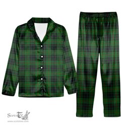 ScotsTee Shop Scottish MacKinross Tartan Pajama Satin Velvet Flannel Pajama Set