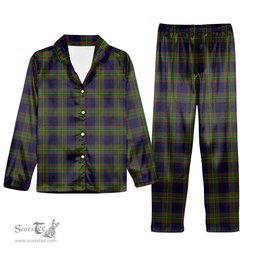 ScotsTee Shop Scottish MacLeish Tartan Pajama Satin Velvet Flannel Pajama Set