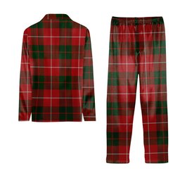 ScotsTee Shop Scottish MacKinnon 1930 Tartan Pajama Satin Velvet Flannel Pajama Set