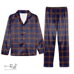 ScotsTee Shop Scottish MacLaine of Lochbuie Hunting Modern Tartan Pajama Satin Velvet Flannel Pajama Set