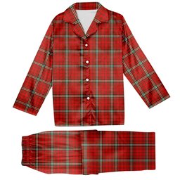 ScotsTee Shop Scottish MacLay Modern Tartan Pajama Satin Velvet Flannel Pajama Set