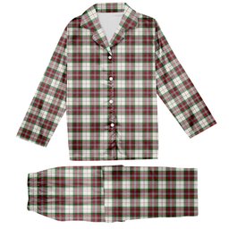 ScotsTee Shop Scottish MacLean Dress Ancient Tartan Pajama Satin Velvet Flannel Pajama Set