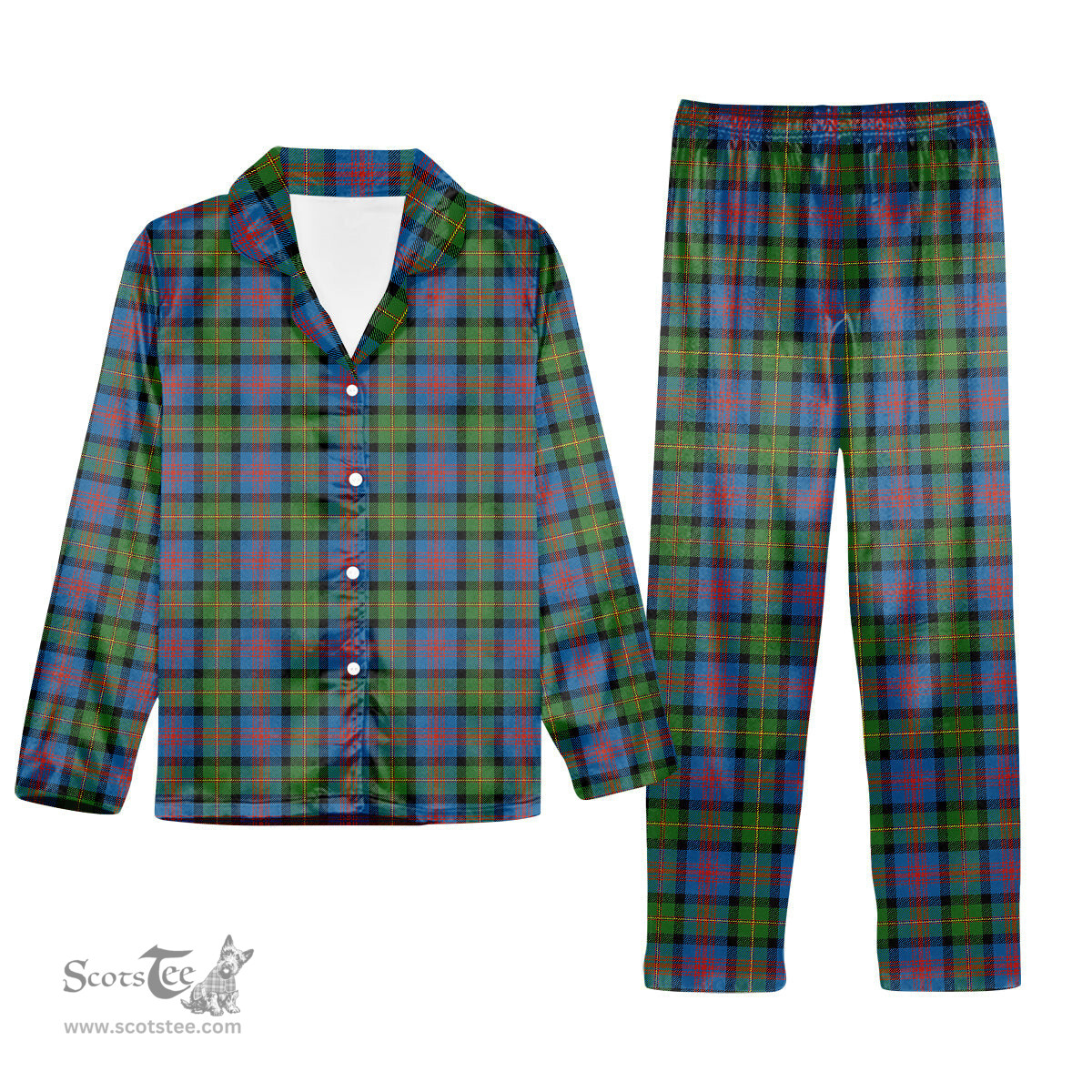 ScotsTee Shop Scottish MacLennan Ancient Tartan Pajama Satin Velvet Flannel Pajama Set