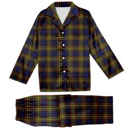 ScotsTee Shop Scottish MacLellan Modern SC Tartan Pajama Satin Velvet Flannel Pajama Set