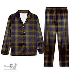 ScotsTee Shop Scottish MacLellan Modern SC Tartan Pajama Satin Velvet Flannel Pajama Set