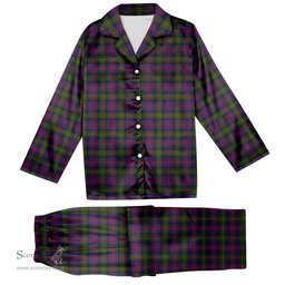ScotsTee Shop Scottish MacLennan Tartan Pajama Satin Velvet Flannel Pajama Set